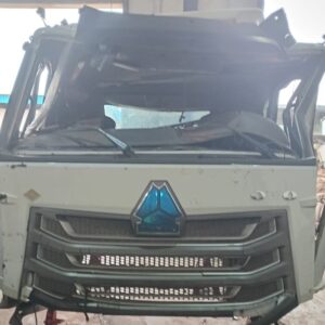DAMAGED CABIN HEAD, RIM AND TURBO CHARGER OF SINO TRUCK (RSH970XF)