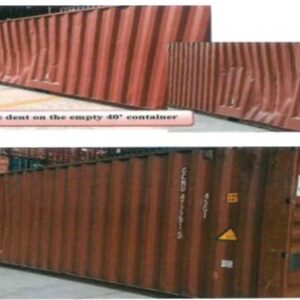 RED ACCIDENTAL EMPTY 40FT CONTAINER