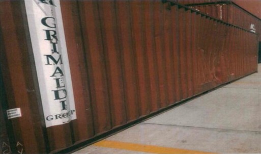 RED ACCIDENTAL EMPTY 40FT CONTAINER